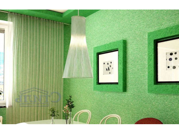 Жидкие обои на кухне