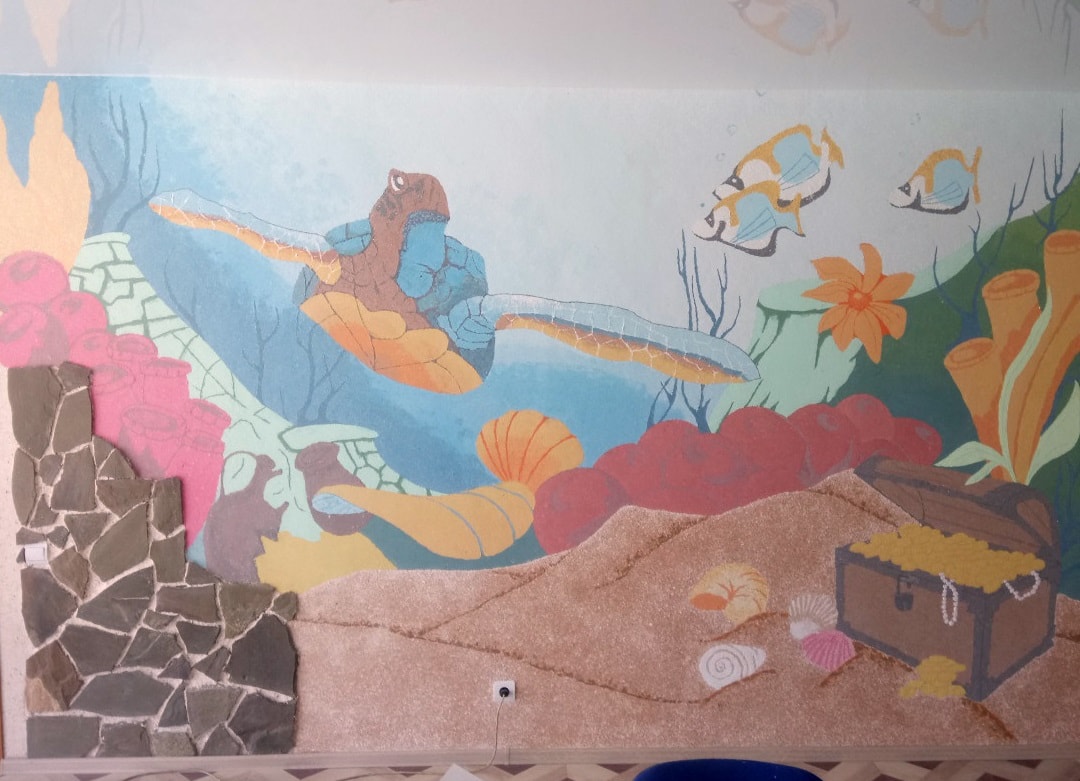 Малюнок рідкімі шпалерами в дитячу