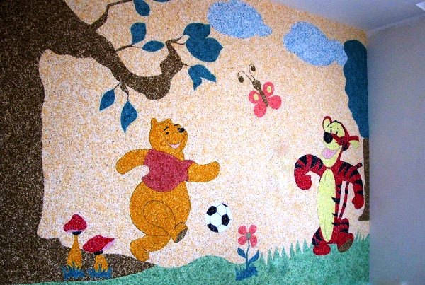 жидкие обои в детской комнате