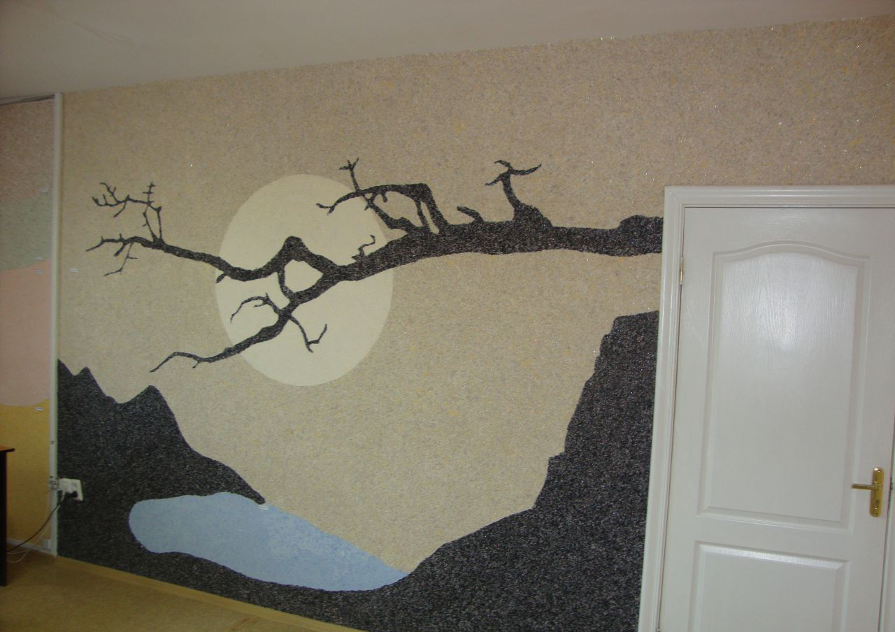 Малюнки рідкими шпалерами фото