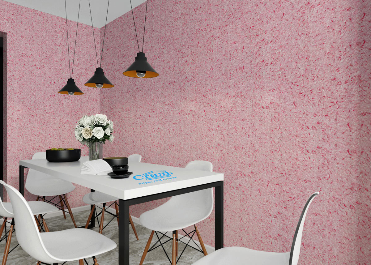 красные жидкие обои