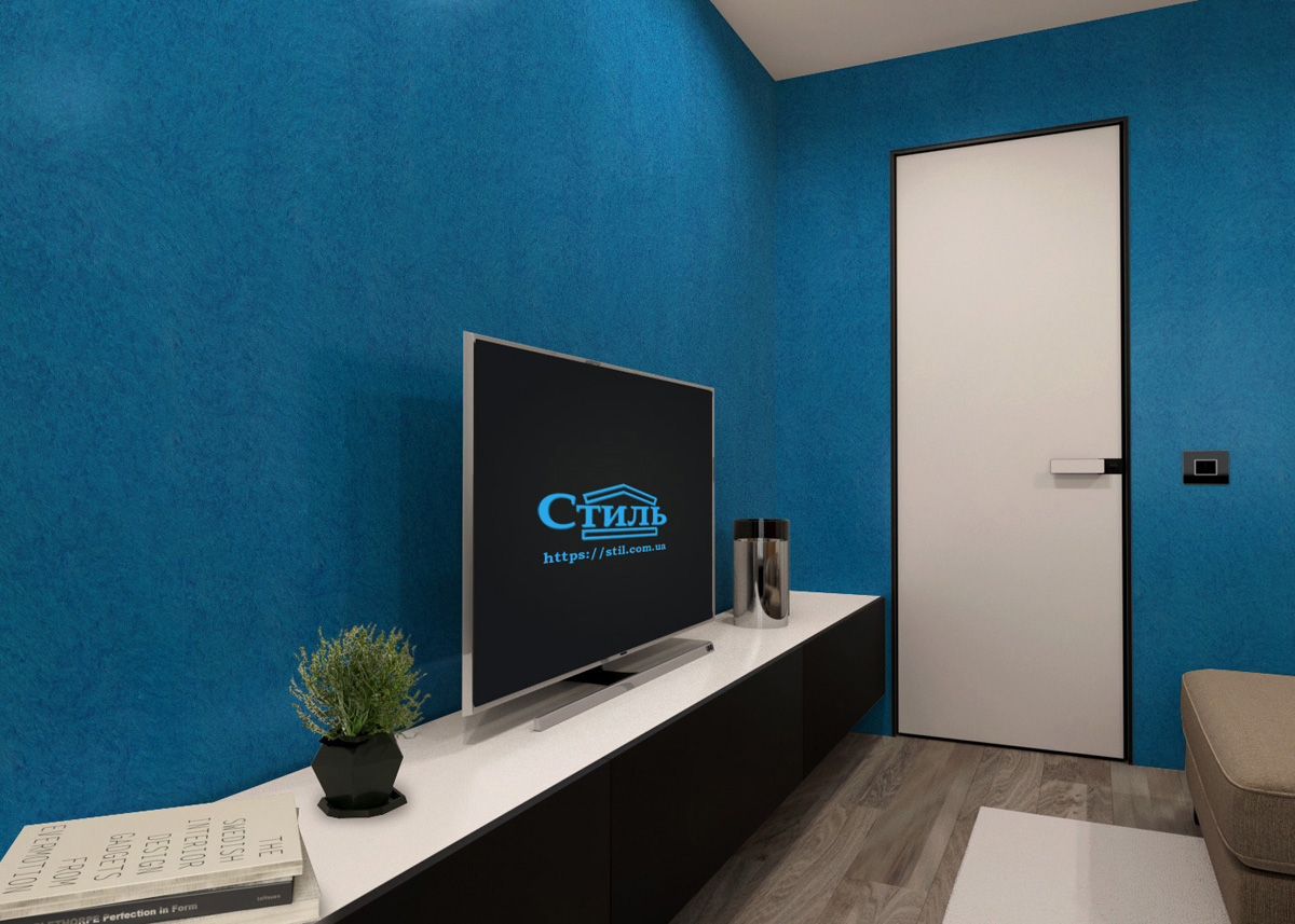 сині рідкі шпалери