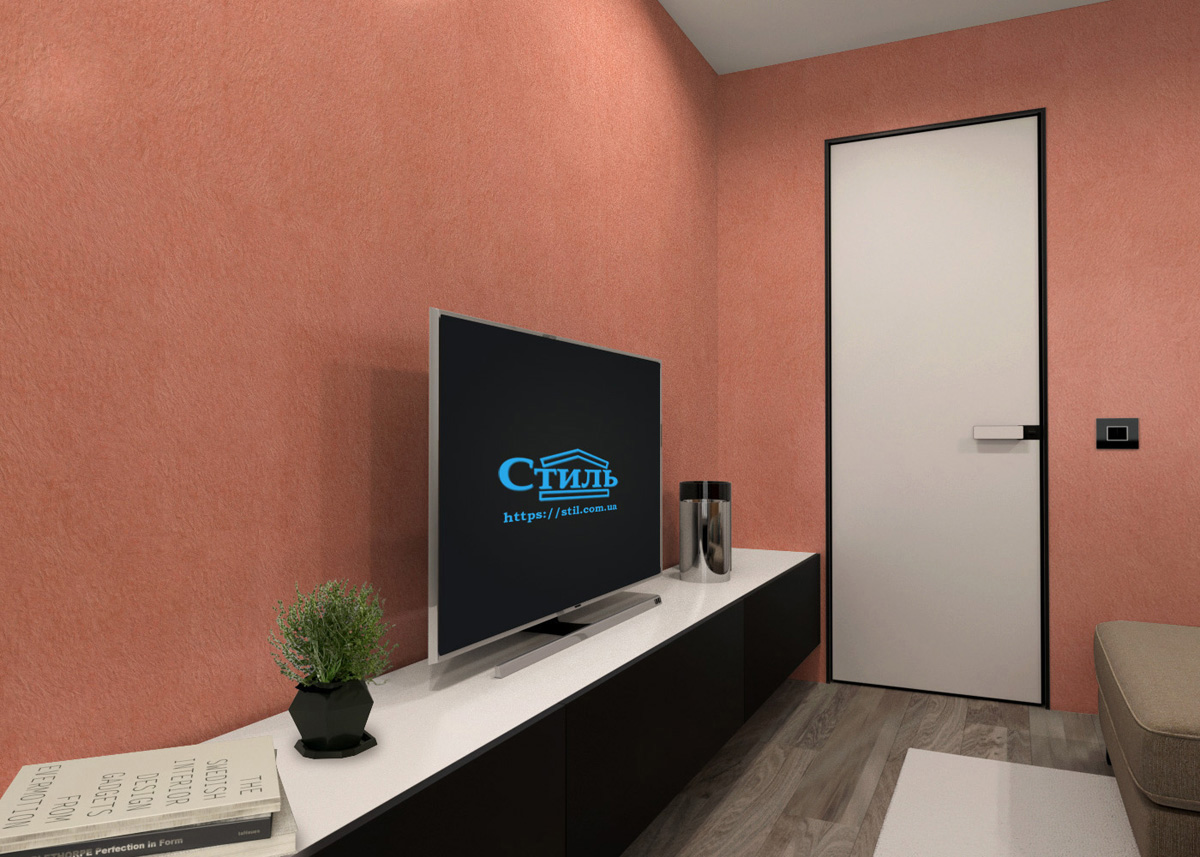 жидкие обои персикового цвета