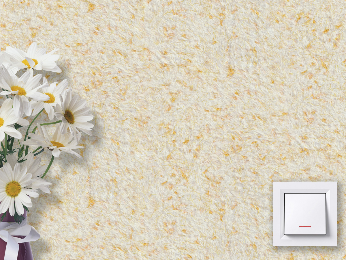 желтые жидкие обои