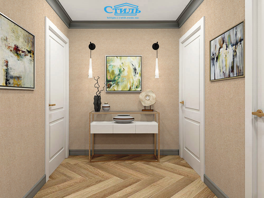 рідкі шпалери в передпокої